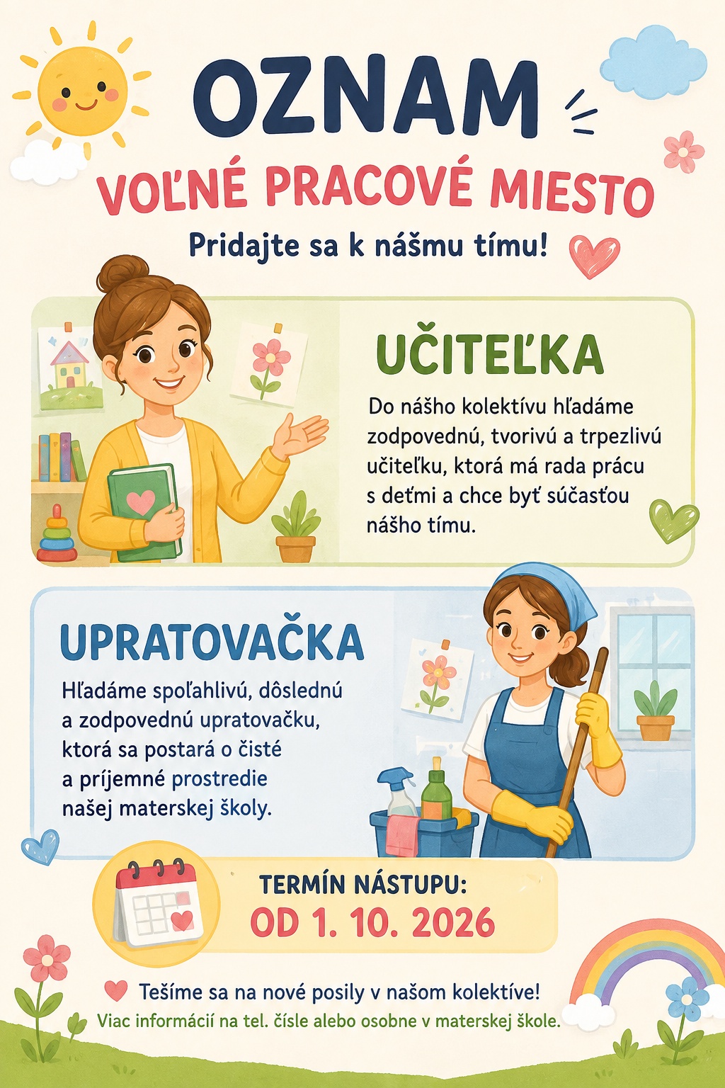 Voľné pracovné miesta